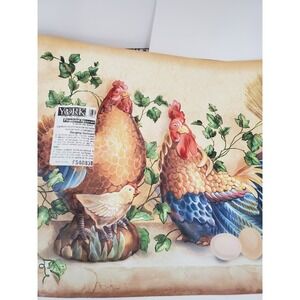 York Prepasted Wall Border Rooster Hen Country Farmhouse 5 Yards FS4883B R-04
